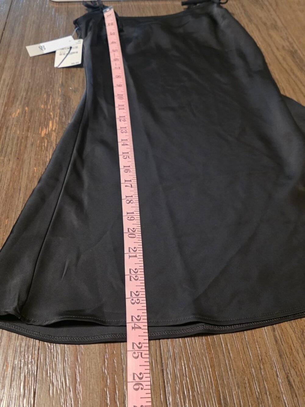 BP Bow Strap Satin Mini Slip Dress NWT Black XS Coquette Party Dress - Picture 4 of 10